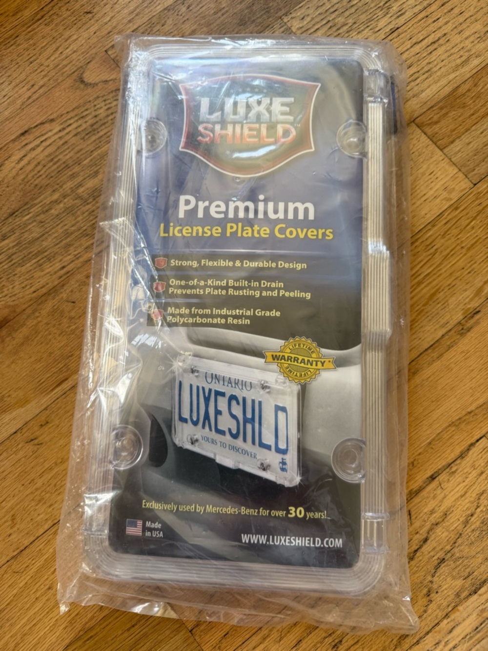 Luxe Shield Premium Clear License Plate Covers (2-Pack) w Stainless Screws